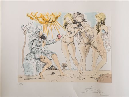 SALVADOR DALÍ (Figueres 1904 - 1989) "The Judgement of Paris". Incisione a...