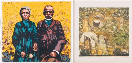 ANTONIO SALIOLA (Bologna 1939) Lotto composto da due litografie a colori su...