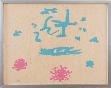 GIULIO TURCATO (Mantova 1912 - Roma 1995) "Senza titolo". Litografia a colori...