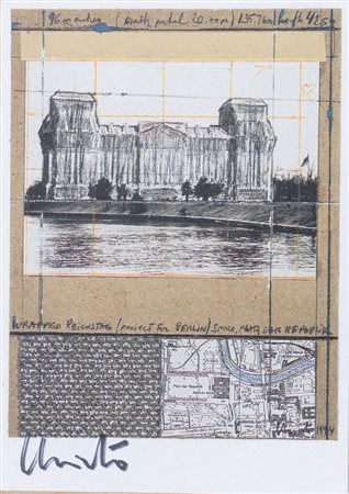 CHRISTO (Gabrovo 1935 - New York 2020) "Wrapped Reichstag (Project for...