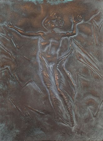 PERICLE FAZZINI (Grottammare 1913 - Roma 1987) “Resurrezione”. Bassorilievo...