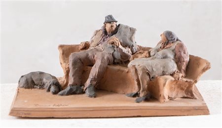BRUNO RIGHINI (XX secolo) "Senza titolo", 1982. Scultura in terracotta...