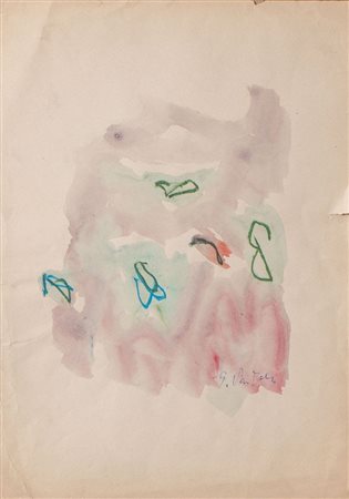 GERMANO SARTELLI (Imola 1925 – 2014) Tecnica mista su carta. Cm 35x25. Opera...