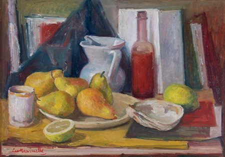LEO MASINELLI (Modena 1902 - Venezia 1983), "Natura morta", 1969. Olio su...