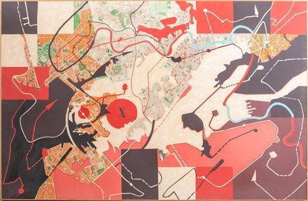 MARIO NANNI (Castellina in Chianti 1922) "Senza titolo", dalla serie Mappe,...