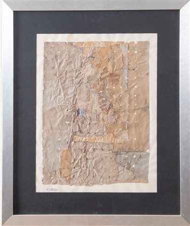 CARLO CORSI (Nizza 1879 - Bologna 1966) "Senza titolo". Collage su carta. Cm...