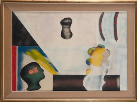 CARMELO ZOTTI (Trieste 1933 - Treviso 2007) "Senza titolo". Olio su tela. Cm...