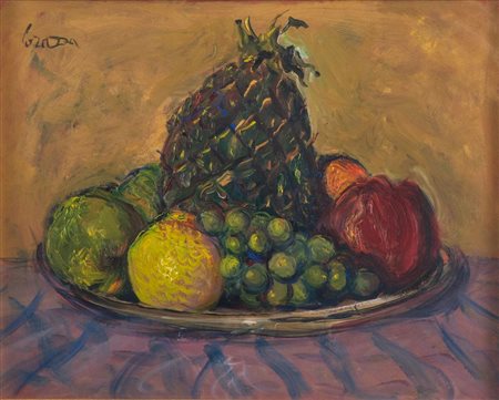 NINO CORRADO CORAZZA (Bologna 1897 – 1975) "Natura morta". Olio su tela. Cm...