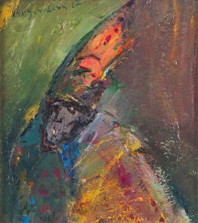 ALDO BORGONZONI (Medicina 1913 - Bologna 2004) "Cardinale", 1967. Olio su...