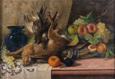 MARIO CAPUZZO (Badia Polesine 1902 - 1972 ) "Natura morta con cacciagione"....