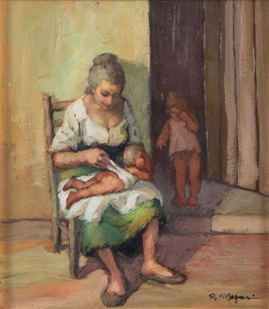 RENZO MAGNANINI (Bondeno di Gonzaga 1920 - Bentivoglio 2006) "Senza titolo"....