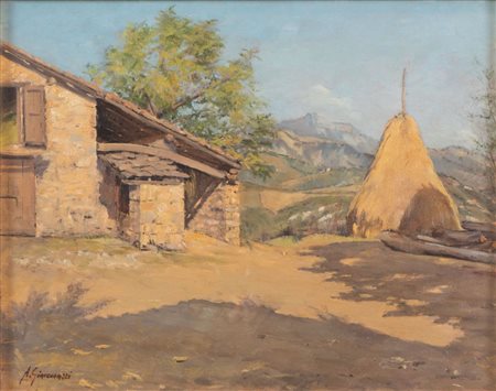 ALBERTO GIACOMAZZI (Venezia 1890 - Bologna 1969) "Monzuno - Mattino...