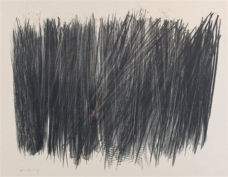 HANS HARTUNG (Lipsia 1904 - Antibes 1989) "L 103", 1963. Litografia su carta...