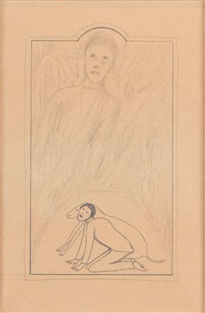 MIMMO PALADINO (Paduli 1948) "Senza titolo", 1983. Disegno a matita su carta....