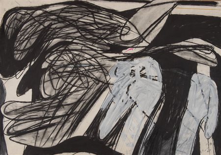 CONCETTO POZZATI (Vo' 1935 - Bologna 2017) "Senza titolo", 1961. Tecnica...