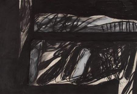 CONCETTO POZZATI (Vo' 1935 - Bologna 2017) "Senza titolo", 1961. Tecnica...