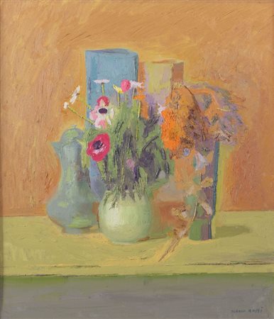 ILARIO ROSSI (Bologna 1911 - 1994) "Natura morta". Olio su tela. Cm 75x64....