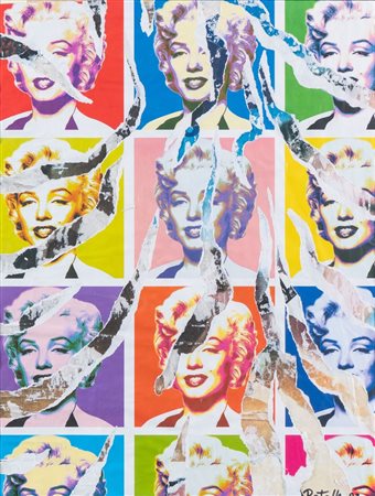 MIMMO ROTELLA (Catanzaro 1918 - Milano 2006) "Marilyn", 1993. Décollage su...