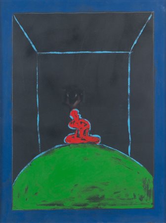 TANO FESTA (Roma 1938 - 1988) "L'ostaggio", 1975. Smalto e acrilico su tela....