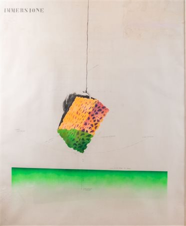 FABRIZIO PLESSI (Reggio Emilia 1940) "Immersione", 1970. Tecnica mista su...