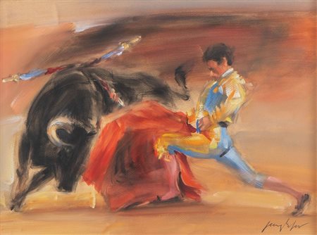 JEAN VILARD (Setè 1912 - 1971) "Senza titolo". Tecnica mista su carta. Cm...