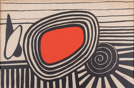 ALEXANDER CALDER (Lawnton 1898 - New York 1976) "Spirale et cerceaux", 1965....