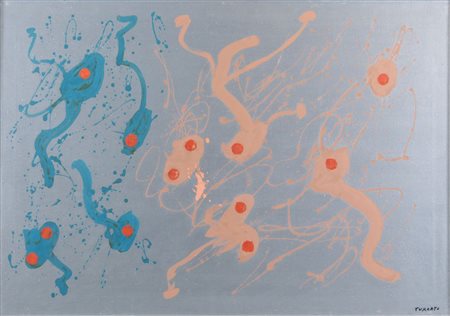 GIULIO TURCATO (Mantova 1912 - Roma 1995) "Senza titolo". Olio su tela. Cm...