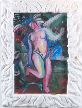 SANDRO CHIA (Firenze 1946) "Senza titolo", 2006. Tecnica mista su cartoncino...