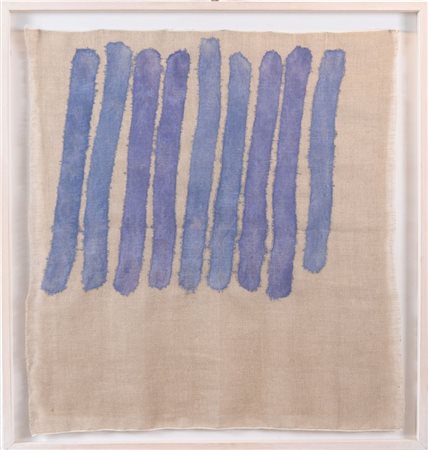 GIORGIO GRIFFA (Torino 1936) "Senza titolo", 1977. Olio su tela di iuta. Cm...