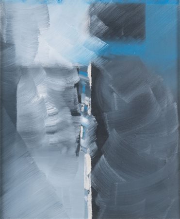 SERGIO ROMITI (Bologna 1928 - Bologna 2000) "Composizione in nero e azzurro",...