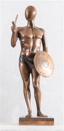 GIORGIO DE CHIRICO (Volo 1888 - Roma 1978) "Il gladiatore", 1988. Scultura in...