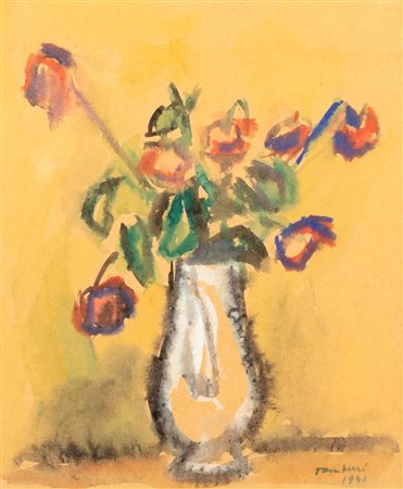 Orfeo Tamburi (Jesi 1906-Parigi 1994)  - Vaso di fiori, 1941