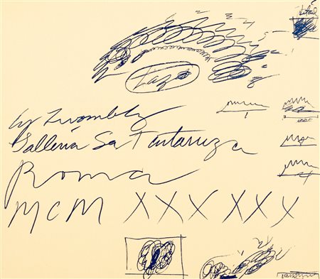 Cy Twombly (Lexington 1928-Roma 2011)  - galleria La Tartaruga, 1960