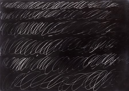 Cy Twombly (Lexington 1928-Roma 2011)  - Negativo del manifesto per la Galleria La Tartaruga, Roma, 1968