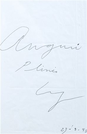 Cy Twombly (Lexington 1928-Roma 2011)  - Auguri Plinio, 1995