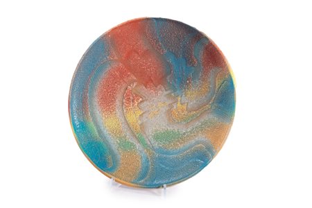 Carlo Zauli (Zaenza 1926-2002)  - Piatto policromo con rilievi