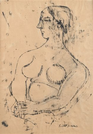 Giuseppe Santomaso (Venezia 1907-1990)  - Busto femminile