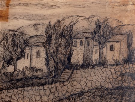 Fiorenzo Tomea (Zoppè di Cadore 1910-Milano 1960)  - Case di Zoppè