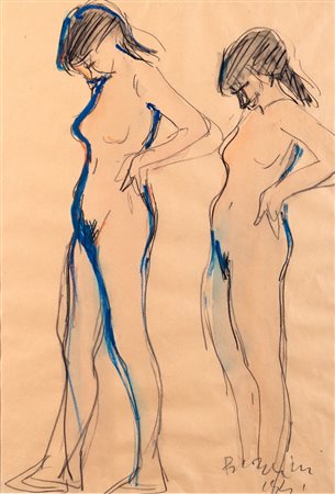 Luigi Broggini (Cittiglio 1908-Milano 1983)  - Studio di nudi, 1941