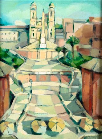 Mino Delle Site (Lecce 1914-Roma 1996)  - Trinità dei Monti, 1955