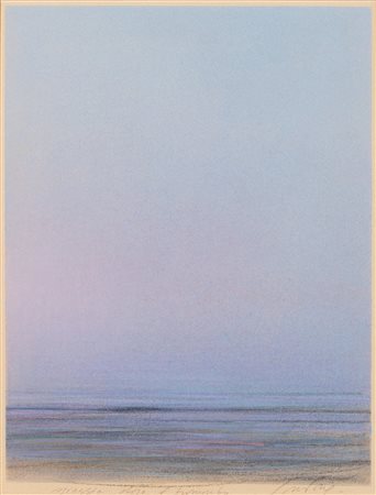 Piero Guccione (Scicli 1935-Modica 2018)  - Spiaggia dopo il tramonto, 1993