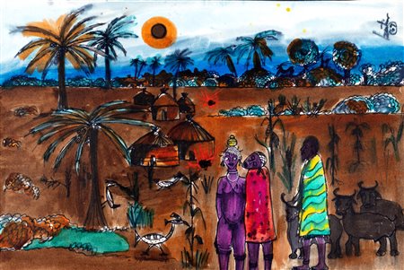 Bertina Lopes (Maputo 1924-Roma 2012)  - Paesaggio del Mozambico