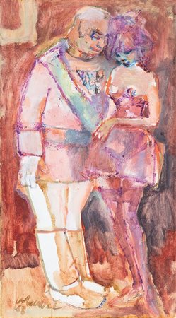 Mino Maccari (Siena 1898-Roma 1989)  - Coppia, 1968