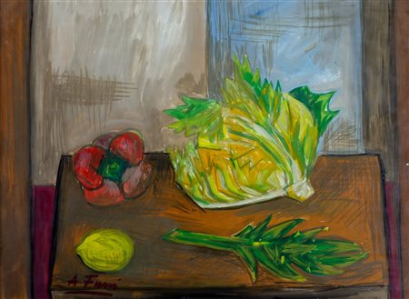 Achille Funi (Ferrara 1890-Appiano Gentile 1972)  - Natura morta