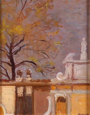 Carlo Quaglia (Terni 1903-Roma 1970)  - Villa Borghese, 1967