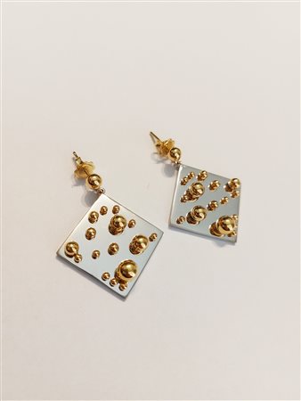 Pol Bury (La Louvière 1922-Parigi 2005)  - Orecchini quadrati, 2002