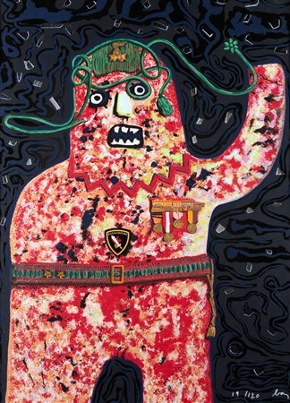 Enrico Baj (Milano 1924-Vergiate 2003)  - Assaltatore