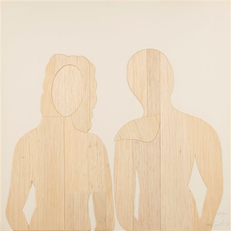 Mario Ceroli (Castel Frentano 1938)  - Sagome di uomo e donna, 1971