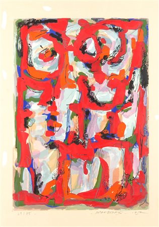 Piero Dorazio (Roma 1927-Perugia 2005)  - Composizione rossa, 1957