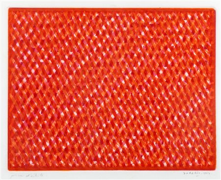 Piero Dorazio (Roma 1927-Perugia 2005)  - Reticolo rosso, 1964